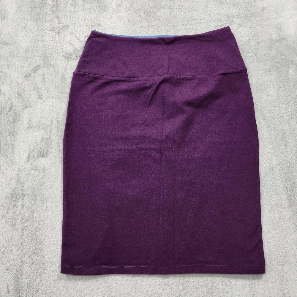 Women With Control Skirt Womens MP Purple Pencil Knee Stretch Pull On Casual
